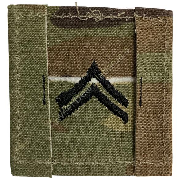 U.S. Army Corporal (E-4) OCP Rank Sew-On Insignia, Multi-Camo, 2" x 2" - Picture 3 of 3
